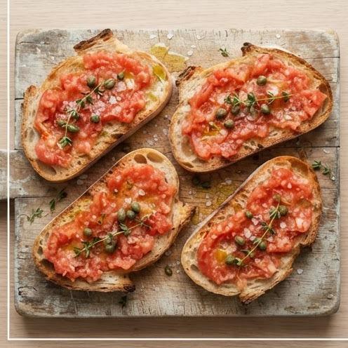Pain à l'huile d'olive et tomate façon ħobż biż-żejt