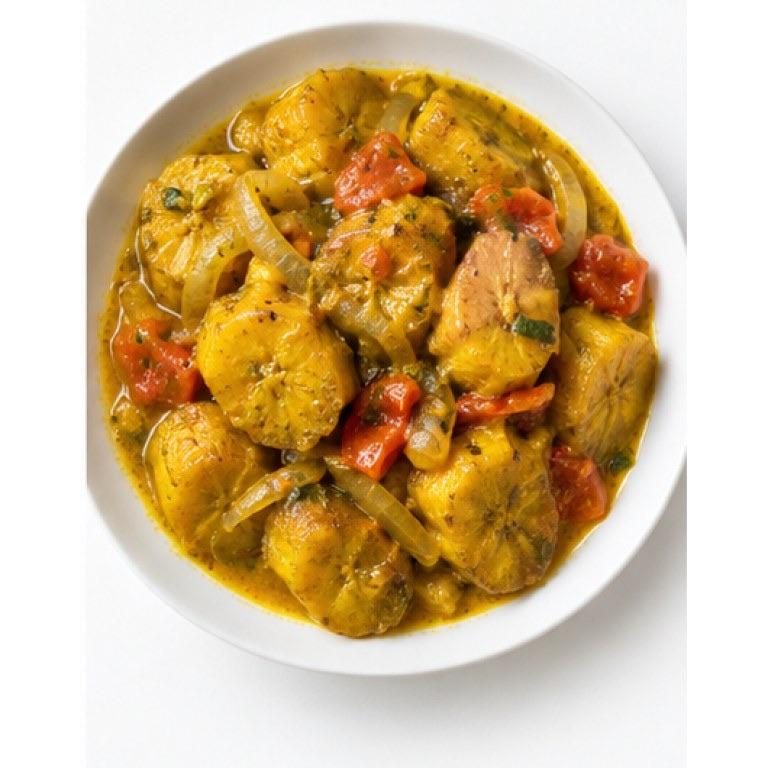 Banane verte au curry créole façon green banana curry